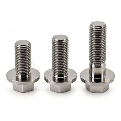 Titanium flensbouten M12x1.25 in drie lengtes